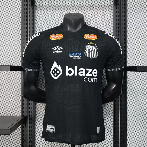 2025/2026 Versión Jugador Camiseta de Fútbol Edición Especial Santos Negro 01 Calidad Thai
