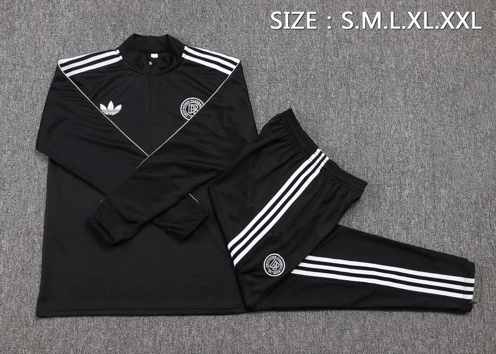 Conjunto de Entrenamiento de Media Cremallera Negro Edición 125 Aniversario de Alemania 2025