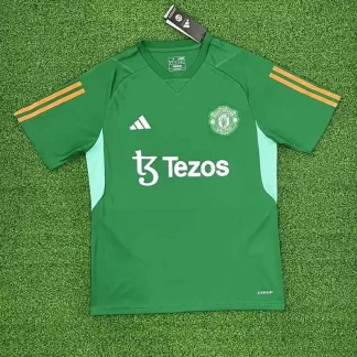 Camiseta de Fútbol de Entrenamiento 2023/2024 Manchester United Verde Calidad Tailandesa
