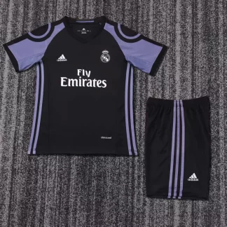 Camiseta de Fútbol Tercera Visitante Retro de Real Madrid 2016/2017 Calidad Tailandesa Talla Infantil