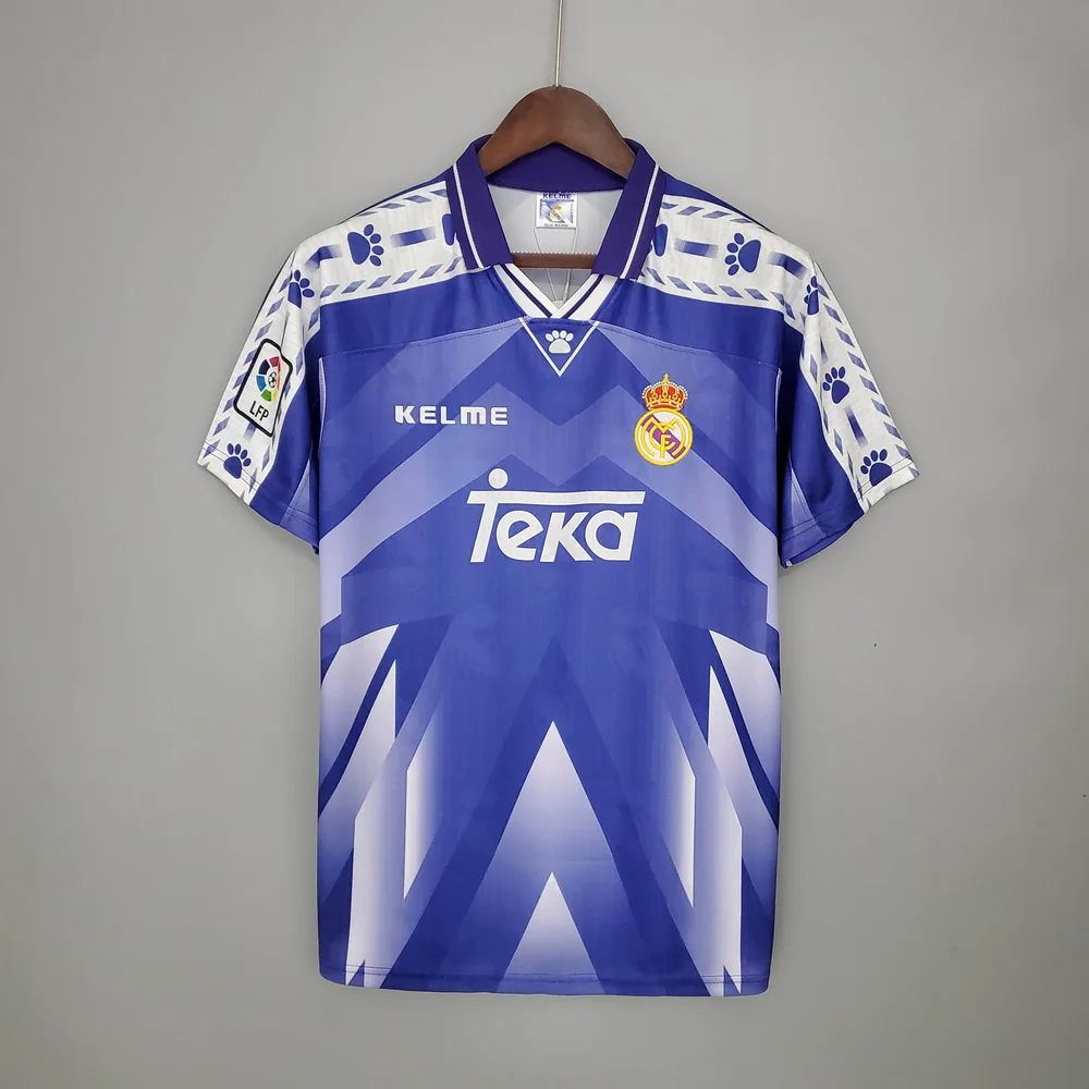 Camiseta Visitante Retro del Real Madrid 1996/1997 Calidad Tailandesa