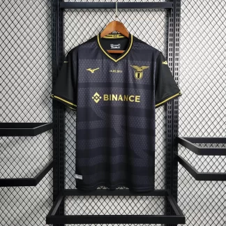 2023 Lazio Camiseta de Fútbol Negra Edición 10º Aniversario Calidad Tailandesa