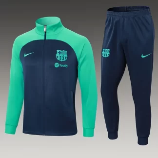 2024/2025 Barcelona Media Cremallera Chándal Azul Real Camiseta Set