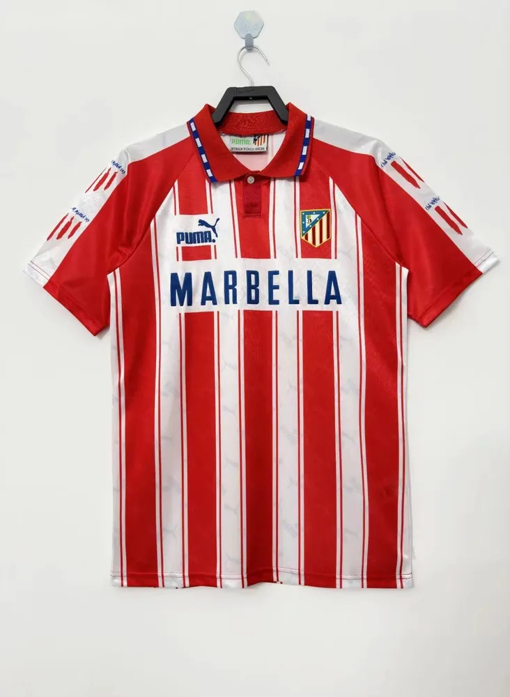 1994/1995 Retro Atletico Madrid Camiseta de Local Fútbol Calidad Tailandesa