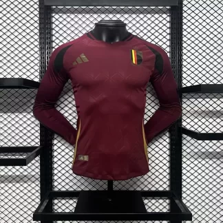 Camiseta de Fútbol Bélgica Local Manga Larga Versión Jugador 2024-2025
