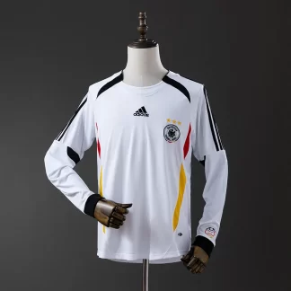 Camiseta de Fútbol Retro Alemania Local Manga Larga 2006 AAA calidad aficionado