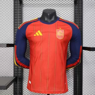 Camiseta de Fútbol Local de Manga Larga de la Selección Nacional de España Versión Jugador 2026 AAA calidad para aficionados