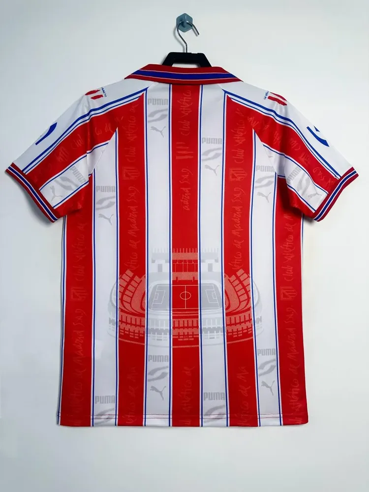 Camiseta de Fútbol Retro Local Atletico Madrid 1996-1997 Calidad Tailandesa
