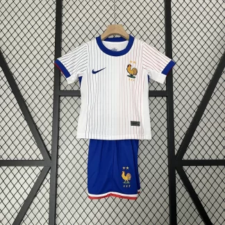 Camiseta de Fútbol 2024 de Francia Visitante AAA calidad aficionado Talla Infantil