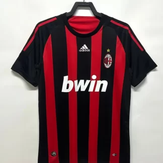 Camiseta de fútbol local retro del AC Milan 2008/2009 Calidad Tailandesa