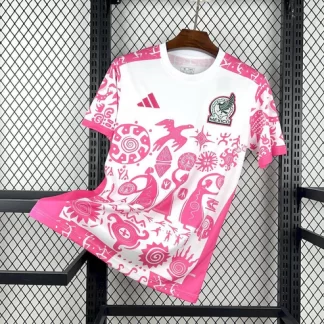 2025/2026 México Concepto Camiseta de Fútbol Especial Rosa-Blanca AAA Grado Aficionado