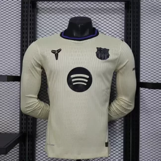 2025/2026 Manga Larga Barcelona Camiseta de Fútbol Visitante Calidad Tailandesa