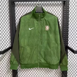 2025/2026 Chelsea Cortavientos Verde Militar Entrenamiento Camiseta de Fútbol Calidad Tailandesa
