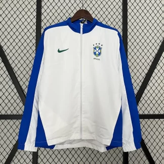 2024 Selección Brasil Cortavientos Blanco Y Azul