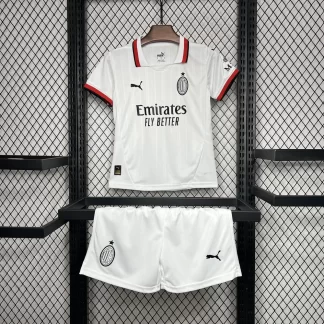 Camiseta de Fútbol 2024/2025 AC Milan Visitante Calidad Tailandesa Talla Infantil