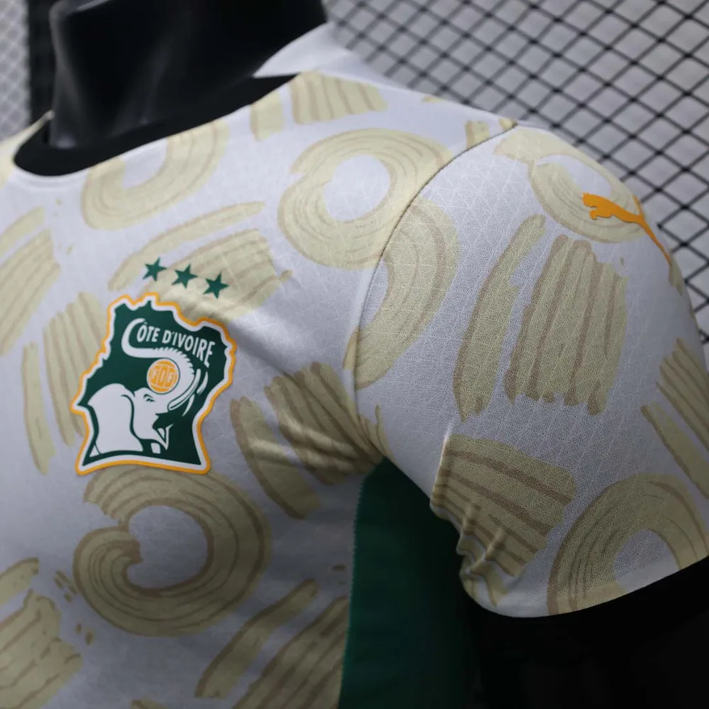 Camiseta de fútbol visitante jugador Costa de Marfil 2024 AAA calidad fan