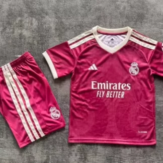 Camiseta de fútbol de Real Madrid 2026/2027 Tercera Visitante 1:1 Calidad Tailandesa Talla Infantil