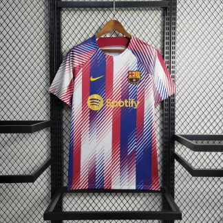 Camiseta de Entrenamiento 2023/2024 Barcelona Roja Blanca Azul