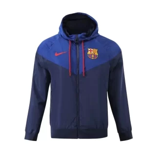 2025/2026 Barcelona Chaqueta Cortavientos Azul Oscuro Combinación Camiseta de Fútbol Calidad Tailandesa