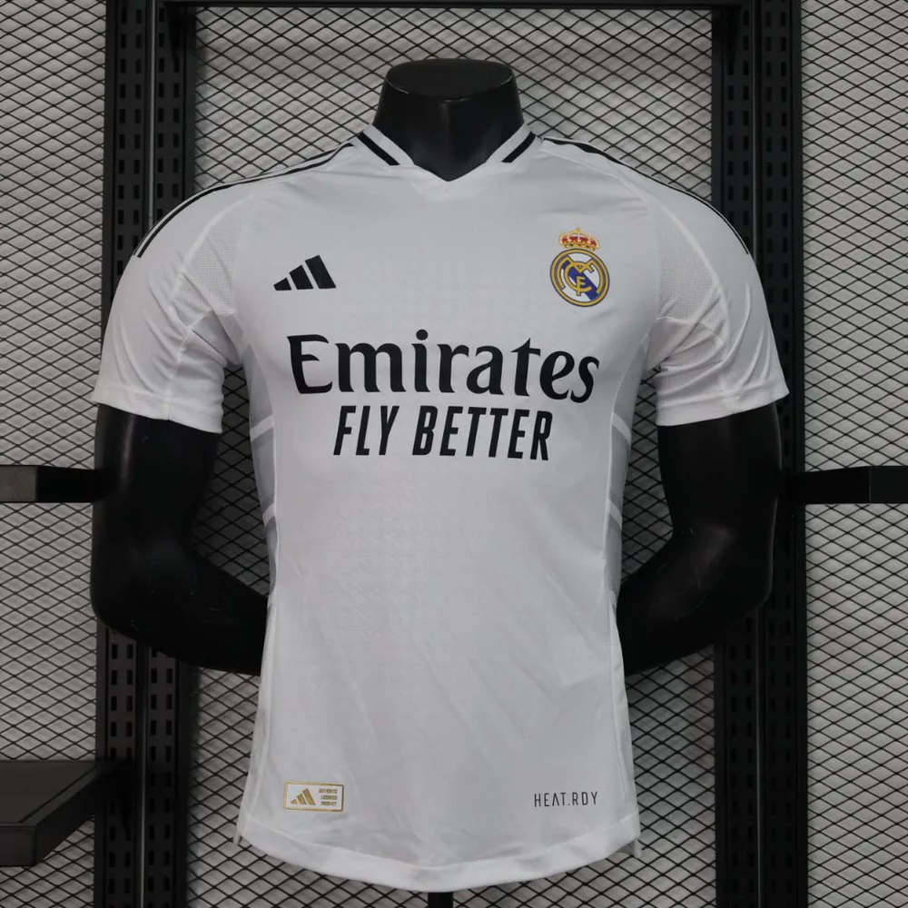 Camiseta de Fútbol Local del Real Madrid Versión Jugador 2024/2025 Calidad Tailandesa