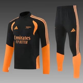 2026/2027 Arsenal Chándal de Entrenamiento Semi-Cuello Naranja Negro Camiseta de Fútbol 1:1 Calidad Tailandesa