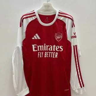 2025/2026 Manga Larga Arsenal Camiseta de Fútbol Local Calidad Tailandesa