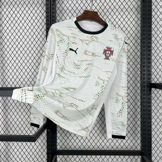 2025-2026 Portugal Manga Larga Visitante Camiseta Fútbol Calidad Thai