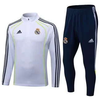 Conjunto de entrenamiento retro blanco de tiro medio Real Madrid 2025-2026 Calidad Thai