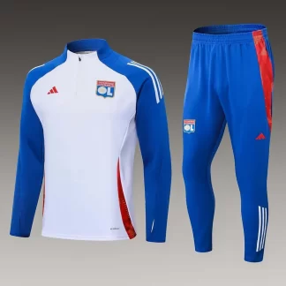 2024/2025 Lyon Chándal de Entrenamiento Semi-Cremallera Blanca Camiseta de Fútbol Set
