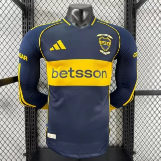 2025/2026 Manga Larga Versión Jugador Boca Juniors Primera Equipación Fútbol Camiseta Calidad Tailandesa