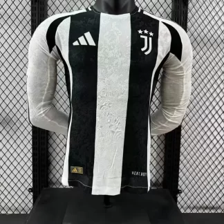 Camiseta Fútbol Juventus Local Manga Larga Versión Jugador 2024/2025 Calidad Tailandesa