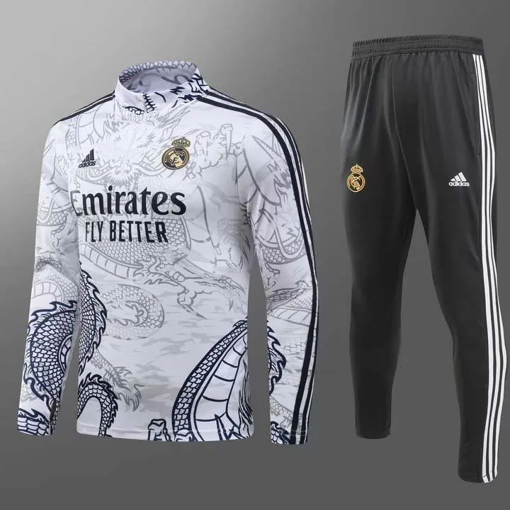 2023/2024 Real Madrid Edición Especial Chándal Entrenamiento Medio Tirante Blanco Set