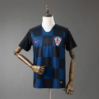 2018 Retro Croacia Selección Nacional Visitante Camiseta de Fútbol AAA calidad aficionado