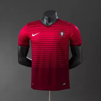 2014 Retro Versión Jugador Portugal Local Camiseta AAA calidad aficionado