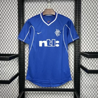 Camiseta de Fútbol Retro Visitante Rangers 1999/2001 Calidad Thai
