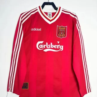 1995/1996 Retro Liverpool Camiseta Local Manga Larga Calidad Tailandia
