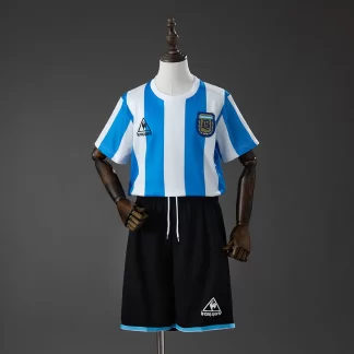 Camiseta Local Retro 1986 Argentina AAA calidad fan Talla Infantil