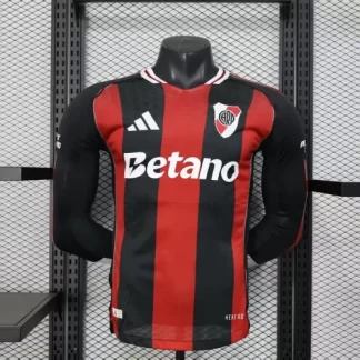 2025/2026 Camiseta de fútbol manga larga Versión Jugador River Plate Visitante calidad tailandesa