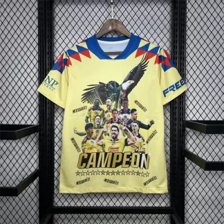 2024/2025 Edición Conmemorativa Amarilla Campeones Club América Jersey Calidad Tailandesa