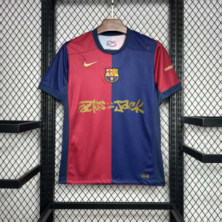 2024/2025 Camiseta de Fútbol Local Barcelona x Travis Scott Collab Calidad Tailandesa