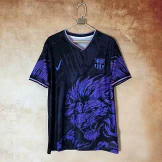 2025/2026 Barcelona Edición especial Camiseta de fútbol cabeza de león morada Calidad tailandesa