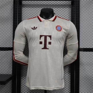 2024/2025 Camiseta de Fútbol Tercera Suplente Manga Larga Versión Jugador Bayern Munich Calidad Tailandesa