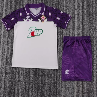 1992-1993 Retro Fiorentina Camiseta de Visitante Calidad Tailandesa Talla Infantil