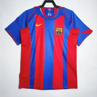 2004/2005 Camiseta de Fútbol Local Sin Cuello Retro Barcelona Calidad Tailandesa