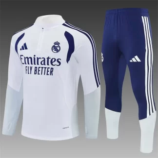 2026/2027 Real Madrid Chándal de Entrenamiento Media Cremallera Blanco Camiseta de Fútbol 1:1 Calidad Tailandesa