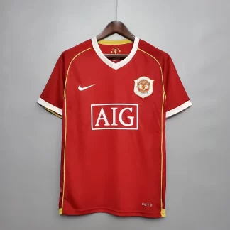 Camiseta de Fútbol Retro 2006/2007 Local Manchester United Calidad Tailandesa