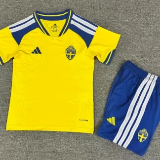 2026 Suecia Selección Nacional Local Camiseta de Fútbol 1:1 Calidad Tailandesa Talla Infantil