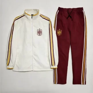 2026 Spain National Team Windbreaker White Football Jersey Set 1:1 Thai Quality