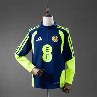 Top de entrenamiento azul marino y verde fluorescente de Escocia 2026 AAA calidad fan