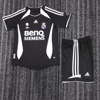Camiseta de Fútbol Tercera Visitante Retro de Real Madrid 2006-2007 Calidad Tailandesa Talla Infantil